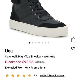 UGG Women's Black and White High-Top Sneakers